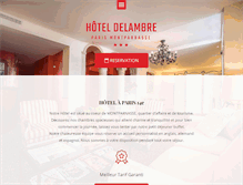 Tablet Screenshot of delambre-paris-hotel.com